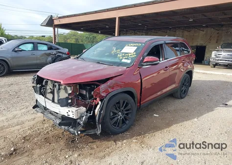 2019 Toyota Highlander Se из США, поврежденный, VIN 5TDJZRFH0KS599817